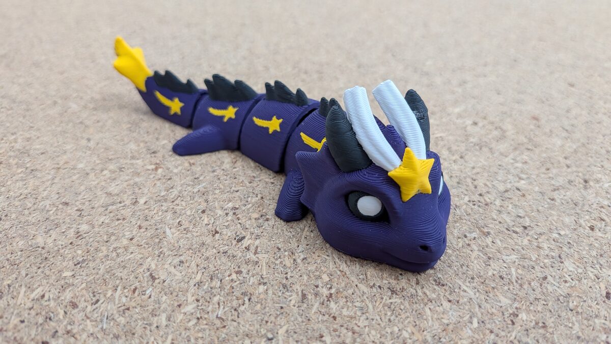 Starlight Dragon Keychain Figure - Front View